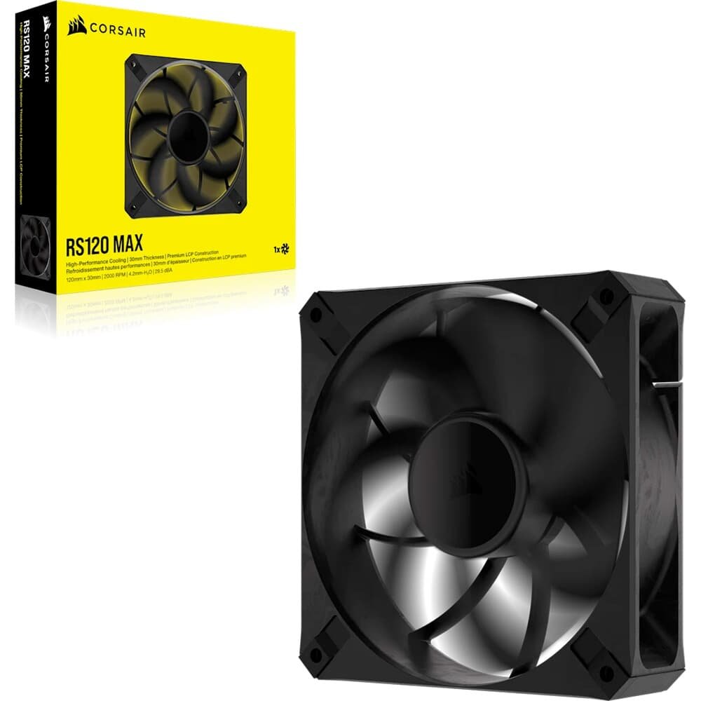 Ventoinha Corsair, RS120 MAX, 120mm, Preto - CO-9050170-WW Ventoinha Corsair, RS120 MAX, 120mm, Preto - CO-9050170-WW