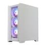 Gabinete Gamer Husky Dome 100, Mid Tower, ATX, Lateral e Frontal em Vidro, Sem FANs, Branco - HGN100BR