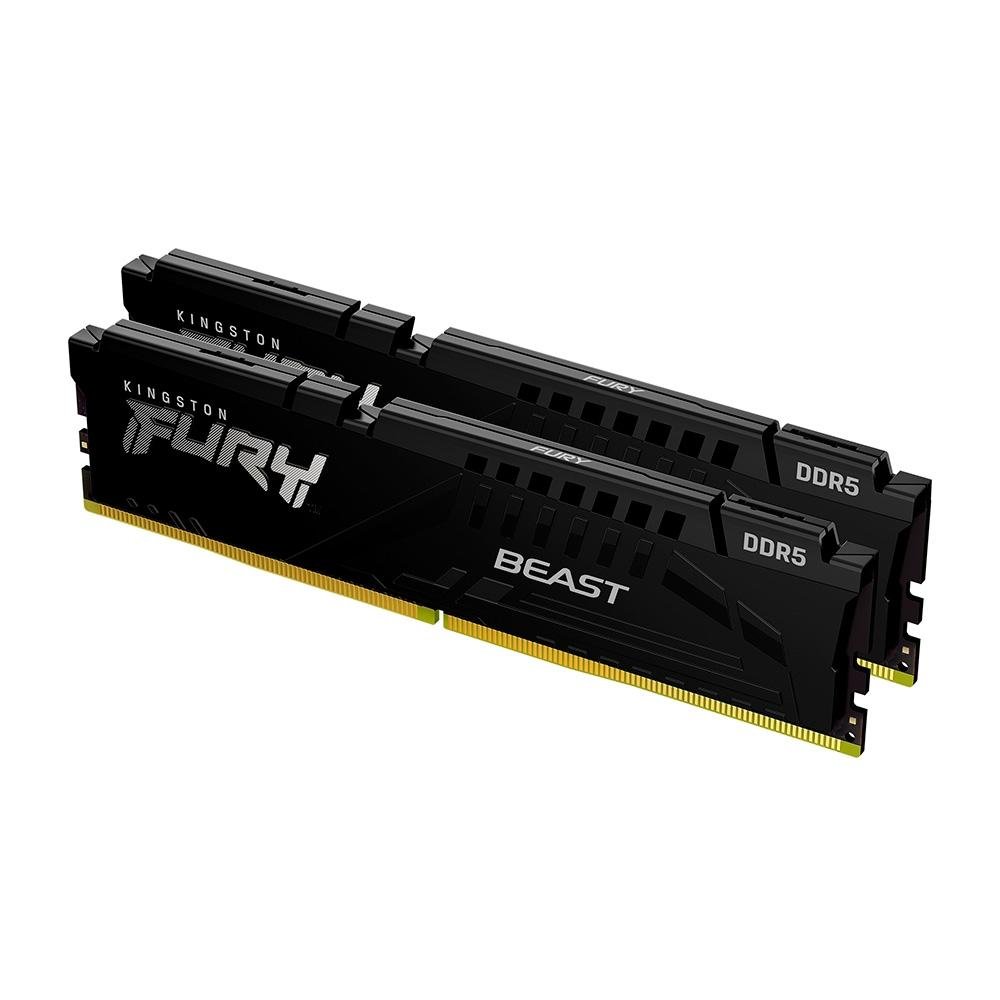 Memória RAM Kingston Fury Beast Preto XMP, 32GB (2X16GB), 6800MT/s DDR5, CL34, DIMM - KF568C34BBK2-32