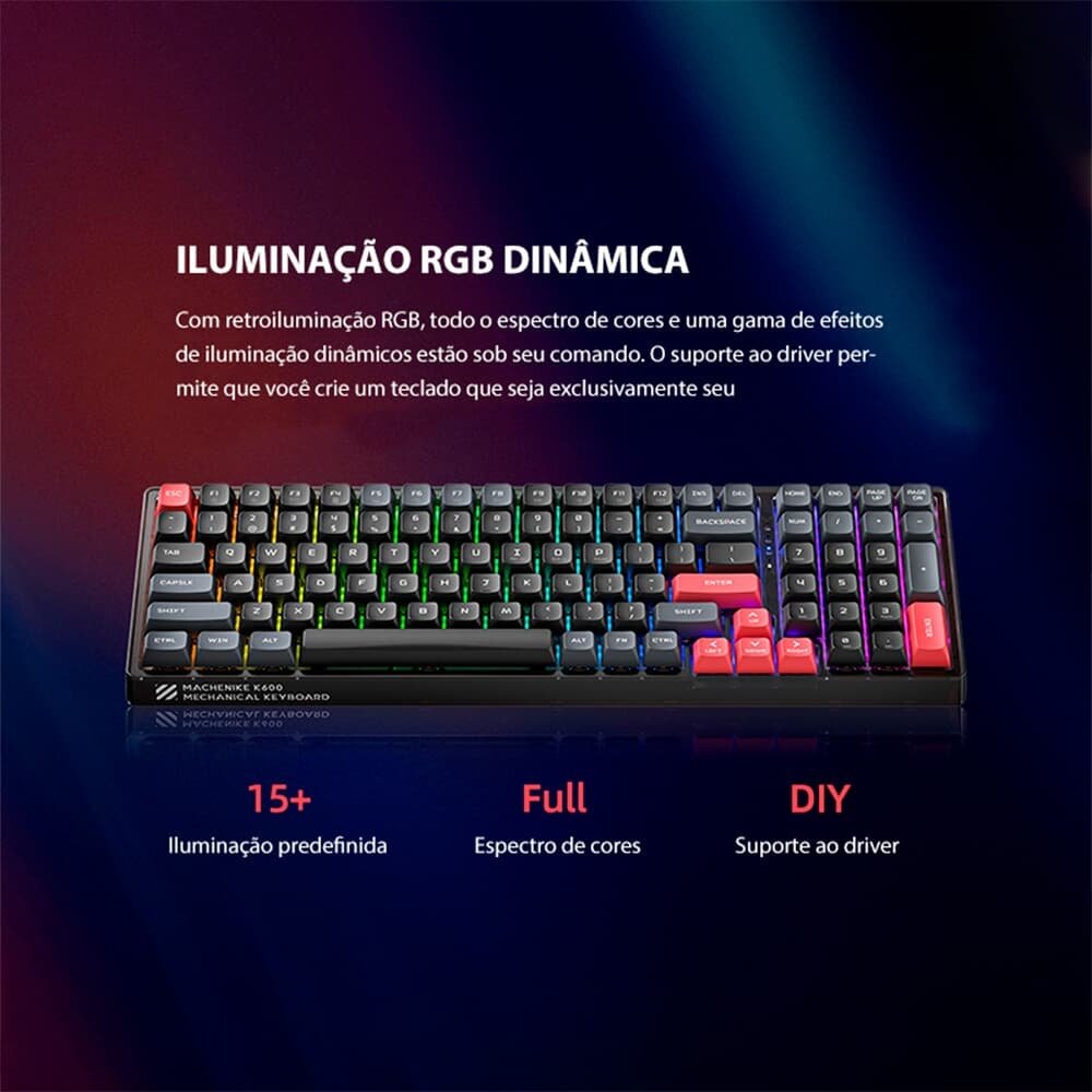 Teclado Gamer Machenike K600-B100 Lite | KaBuM!