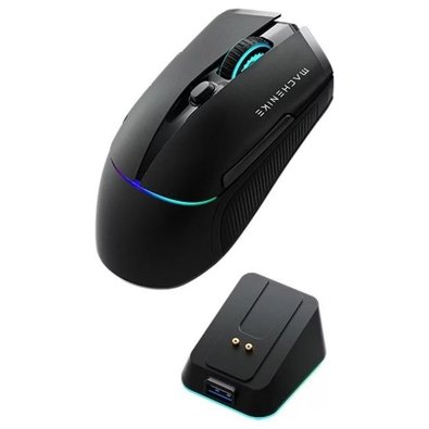 Mouse gamer Machenike L8 pro, RGB, Support 8K, 2.4GHz Wireles + DOCK RGB, Carregamento Sem Fio, Preto - JJ02G3006