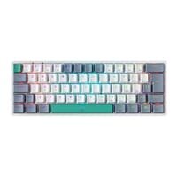 Teclado Mecânico Gamer Machenike K500-B61 60% Compacto, Switch Azul, RGB, HotSwap, USB-C, ABNT2, Branco e Cinza - JJ02G400F