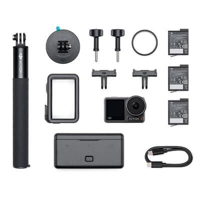 オズモアクション3 DJI Osmo Action3 アドベンチャーコンボ Câmera DJI Osmo Action 3 Adventure Combo | KaBuM!