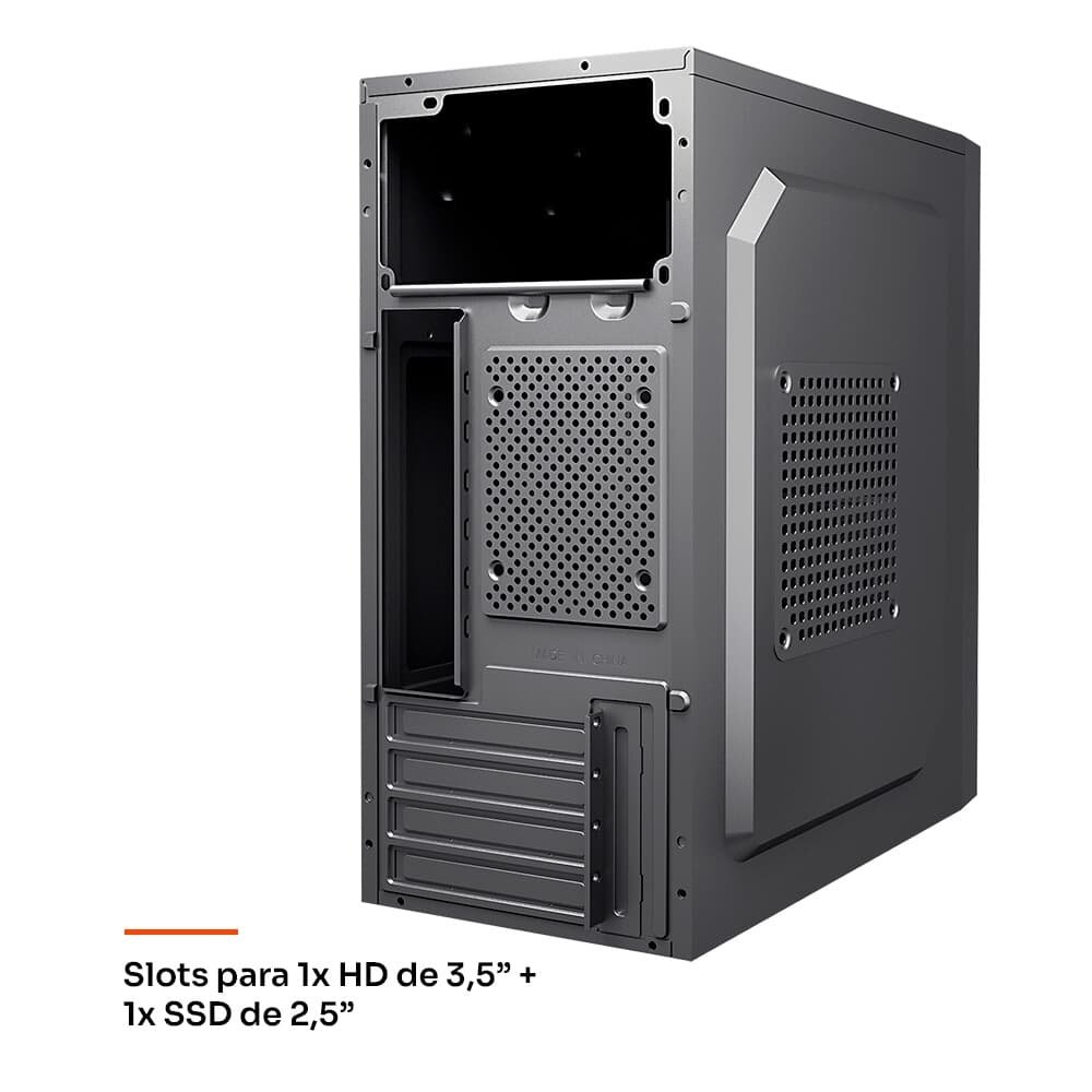 Gabinete Office Husky 100, Micro ATX, Mini ATX, Preto - HGO100PT Gabinete Office Husky 100, Micro ATX, Mini ATX, Preto - HGO100PT