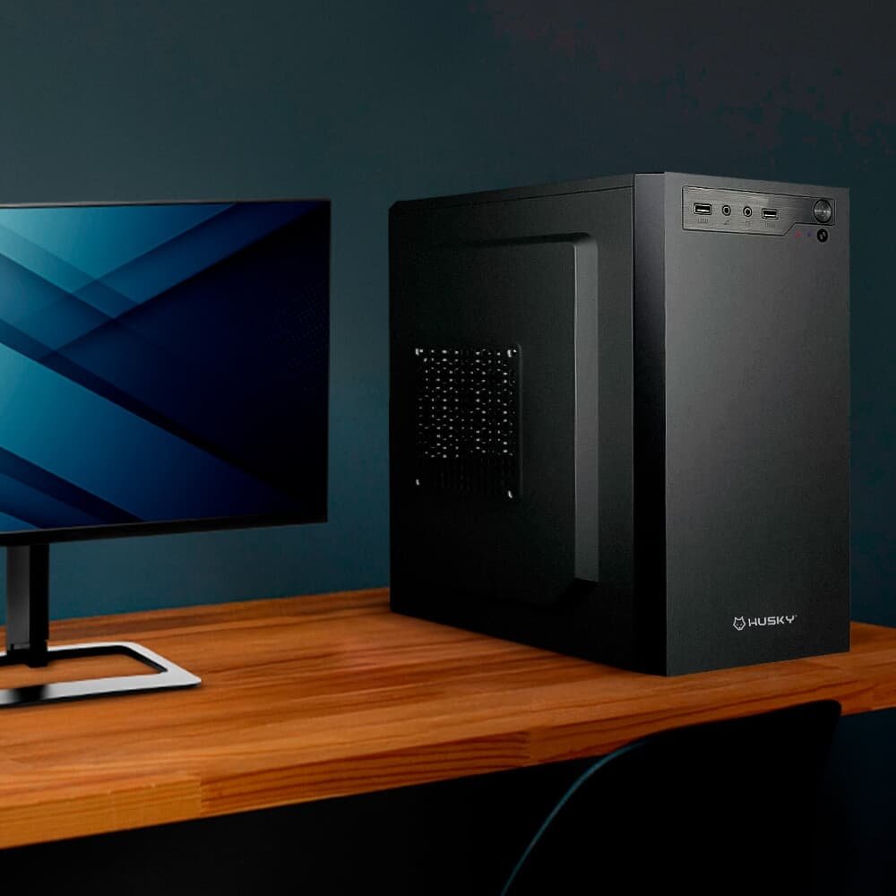 Gabinete Office Husky 100, Micro ATX, Mini ATX, Preto - HGO100PT Gabinete Office Husky 100, Micro ATX, Mini ATX, Preto - HGO100PT