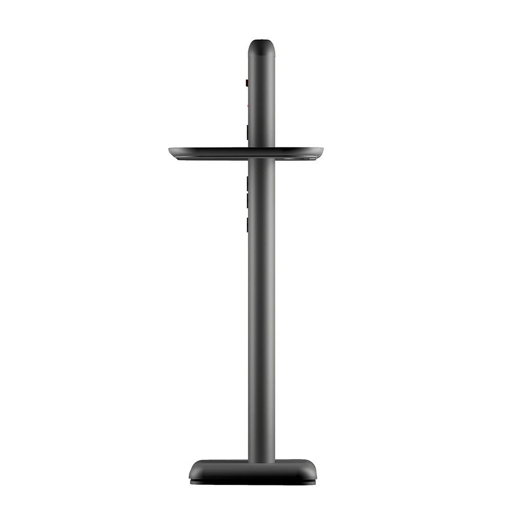 Extensão Torre OCTOO Totem Elétrico com 4 Tomadas, USB e USB-C, Bandeja de apoio, Titânio - 10168