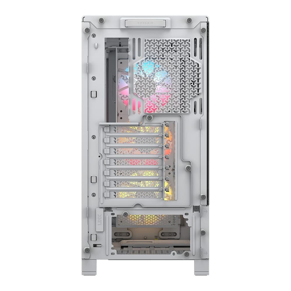 Gabinete Gamer Corsair 4000D RS ARGB, Mid Tower, Lateral em Vidro, com 3x Fans RS ARGB, Branco - CC-9011297-WW
