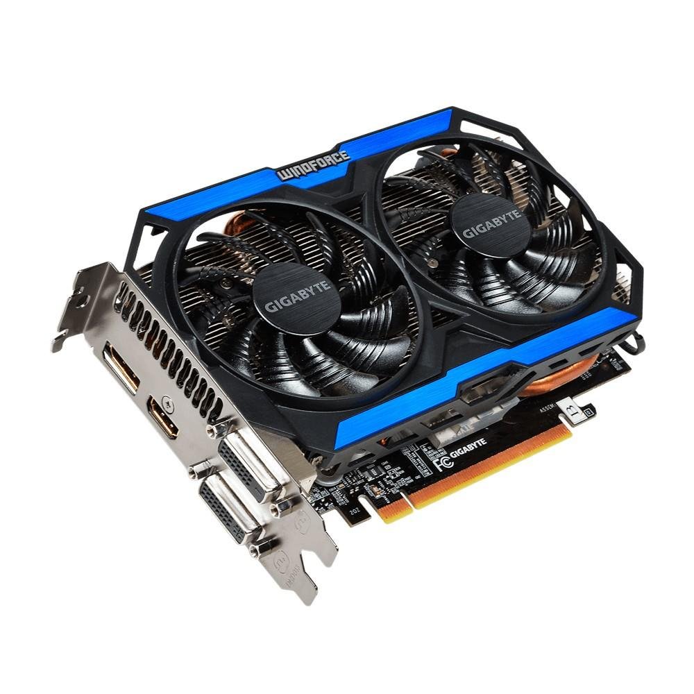 Placa de Vídeo VGA GigaByte GeForce GTX 960 4GB DDR5 128-bits OC Guru II WINDFORCE 3D Ready PCI-E 3.0 GV-N960OC-4GD Placa de Vídeo VGA GigaByte GeForce GTX 960 4GB DDR5 128-bits OC Guru II WINDFORCE 3D Ready PCI-E 3.0 GV-N960OC-4GD