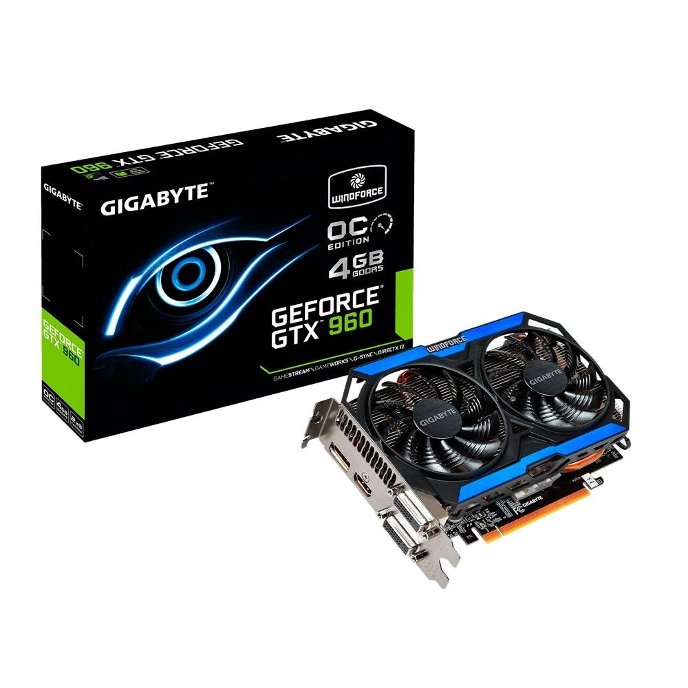Placa de Vídeo VGA GigaByte GeForce GTX 960 4GB DDR5 128