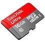 Cartão de Memória SanDisk Micro SD 16GB Ultra Classe 10 Vel. até 80MB/s a Prova de Água p/ Smartphone SDSQUNC-016G-GN6MA