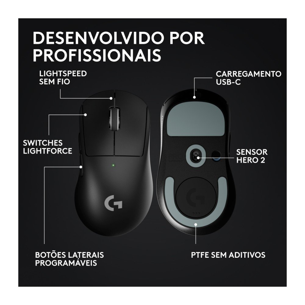 Mouse Logitech G Pro X Superlight 2 DEX | KaBuM!