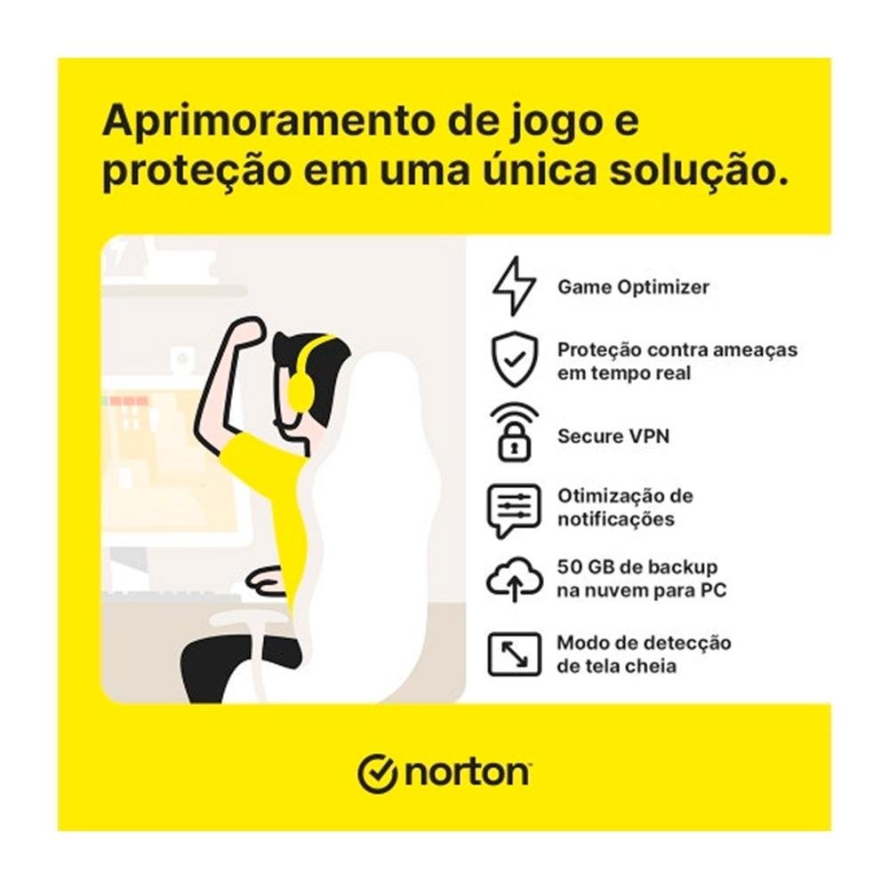 Norton 360 For Gamers 3 Dispositivos, 12 Meses, ESD - 21415189