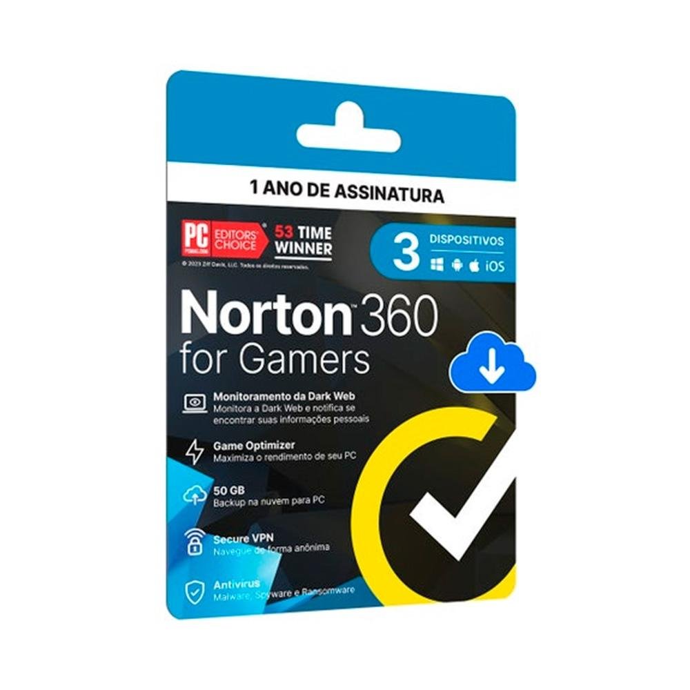 Norton 360 For Gamers 3 Dispositivos, 12 Meses, ESD - 21415189