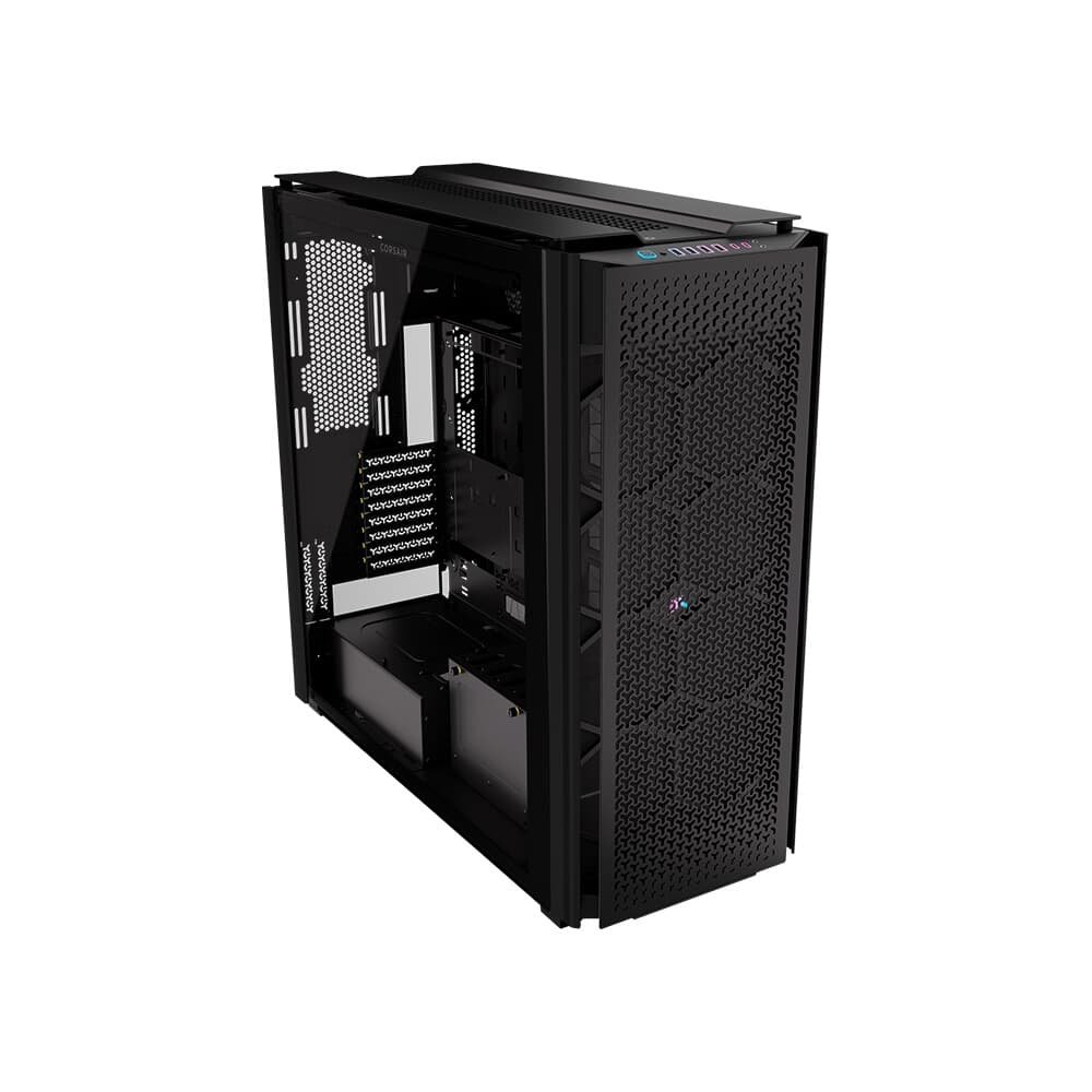 Gabinete Gamer CORSAIR 9000D AIRFLOW, RGB, Full Tower, Lateral em Vidro, iCUE LINK, Sem FANs, Preto - CC-9011273-WW