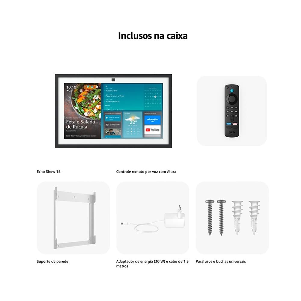 Echo Show 15 2° Geração Amazon | KaBuM!