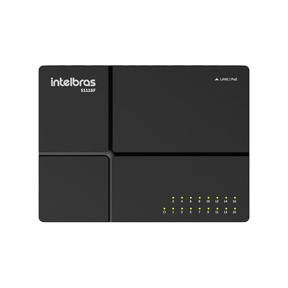 Switch Não Gerenciável Intelbras S1116F, 16 Portas Fast Ethernet - 4760132