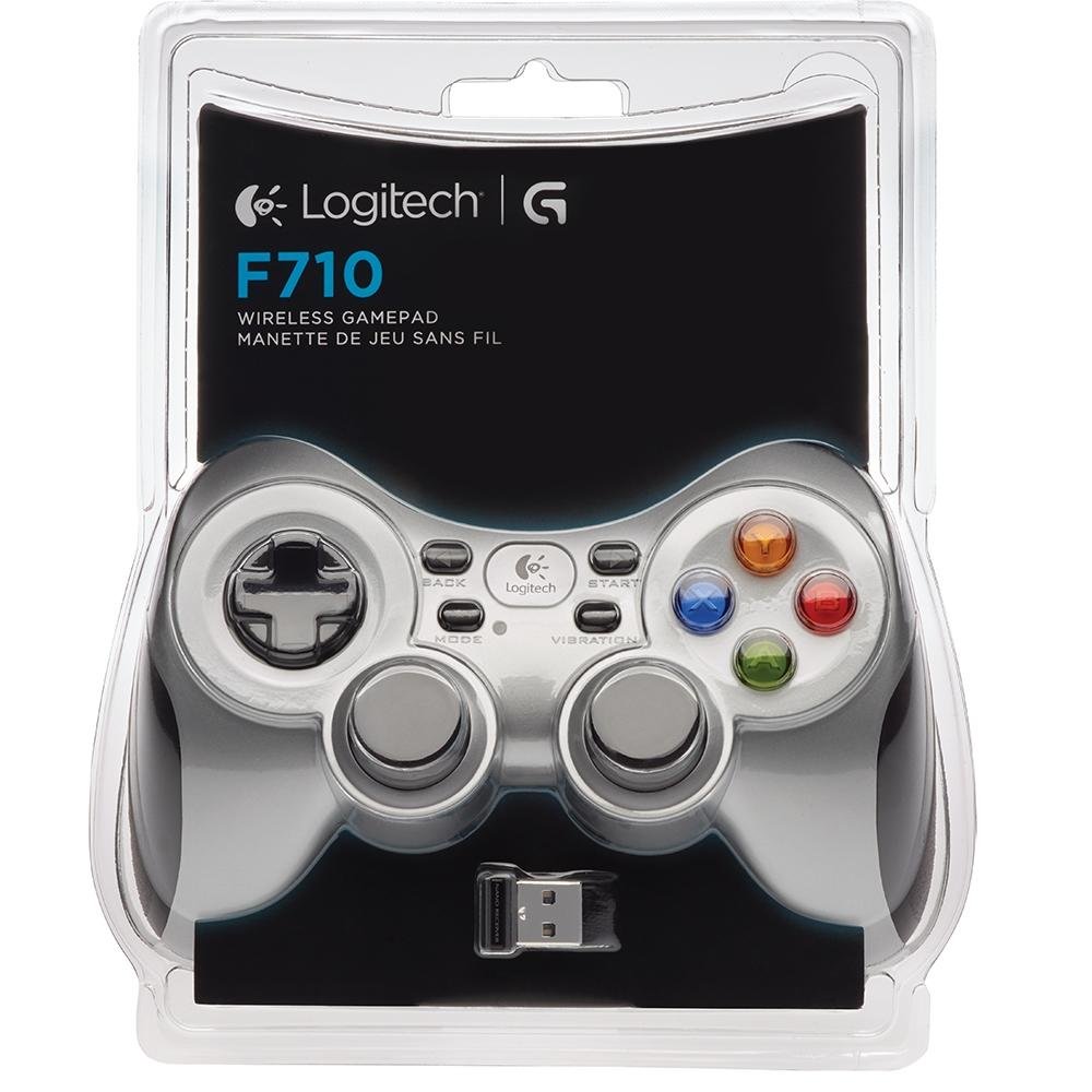 Controle de Jogos sem fio Logitech F710 para PC e TV - 940-000117