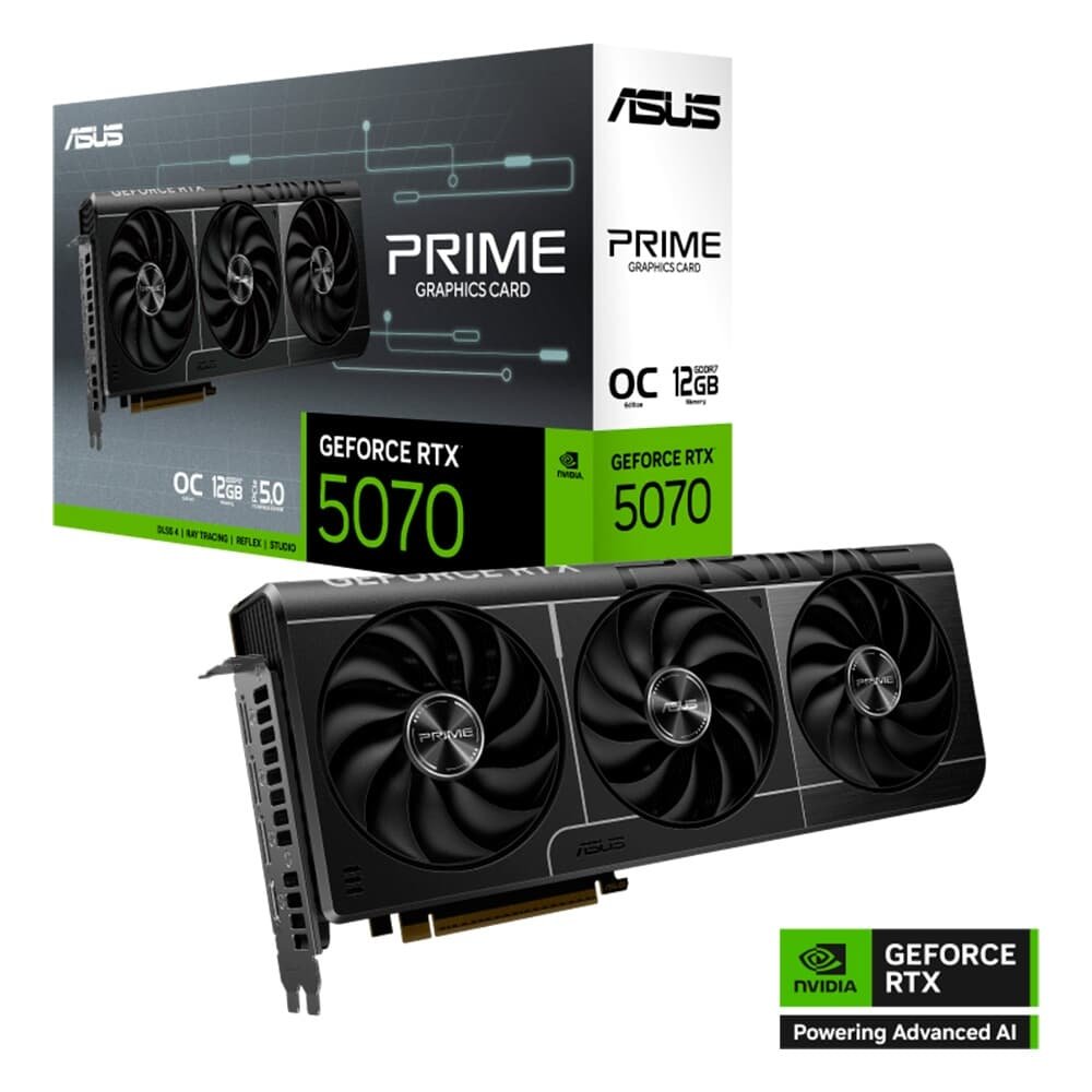 Placa de Vídeo ASUS PRIME RTX 5070 O12G | KaBuM!