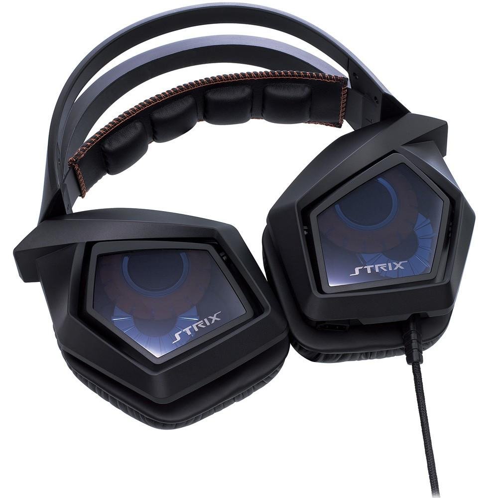 Headset Gamer Asus STRIX 7.1 Dobrável Com Iluminação lateral e Controle Individual Headset Gamer Asus STRIX 7.1 Dobrável Com Iluminação lateral e Controle Individual