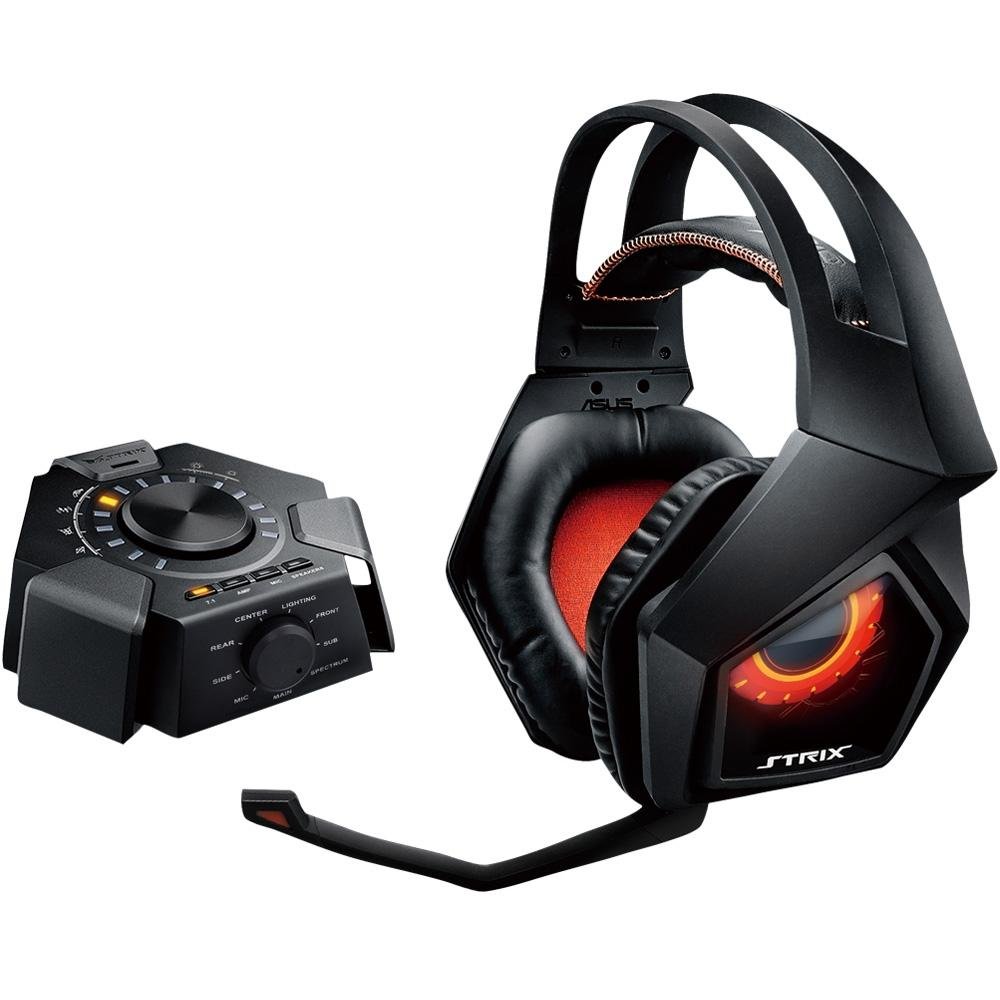 Headset Gamer Asus STRIX 7.1 Dobrável Com Iluminação lateral e Controle Individual Headset Gamer Asus STRIX 7.1 Dobrável Com Iluminação lateral e Controle Individual