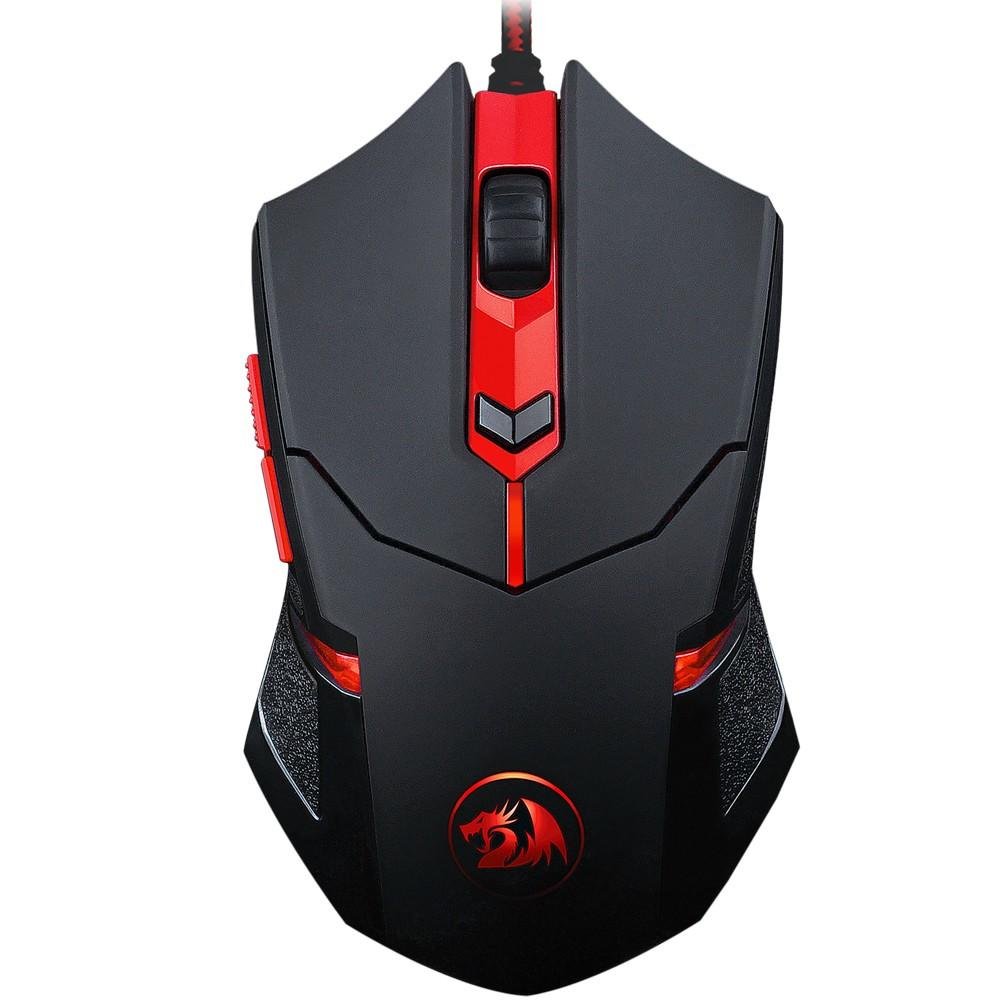Mouse Gamer Redragon Centrophorus V3, 3200dpi 6 botões e 8 Ajustes de Peso USB M601-3