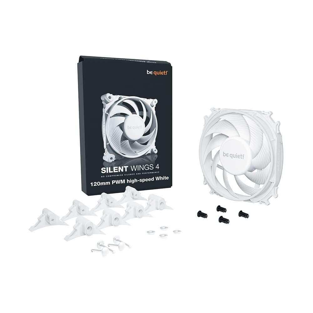Ventoinha Be Quiet Silent Wings 4 White 120mm, PWM 4 Pinos, High-speed, Branco - BL115