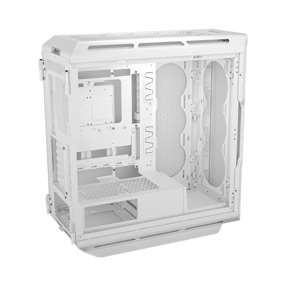 Gabinete Gamer Corsair 5000T Mid-Tower, E-ATX, Lateral em Vidro temperado, Sem FANs, Branco - CC-9011301-WW Gabinete Gamer Corsair 5000T Mid-Tower, E-ATX, Lateral em Vidro temperado, Sem FANs, Branco - CC-9011301-WW