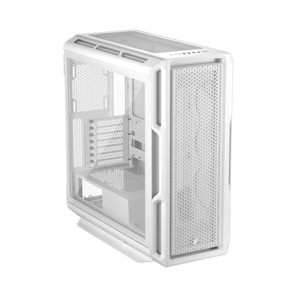 Gabinete Gamer Corsair 5000T Mid-Tower, E-ATX, Lateral em Vidro temperado, Sem FANs, Branco - CC-9011301-WW Gabinete Gamer Corsair 5000T Mid-Tower, E-ATX, Lateral em Vidro temperado, Sem FANs, Branco - CC-9011301-WW