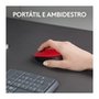 Mouse sem fio Logitech M170 com Design Ambidestro Compacto, Conexão USB e Pilha Inclusa, Vermelho - 910-004941