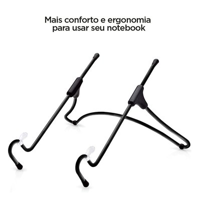 Suporte Octoo UpTable p/ Notebook  Preto Fosco