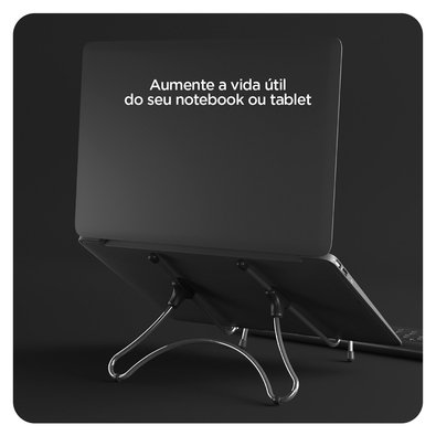 Suporte Octoo UpTable p/ Notebook  Preto Fosco