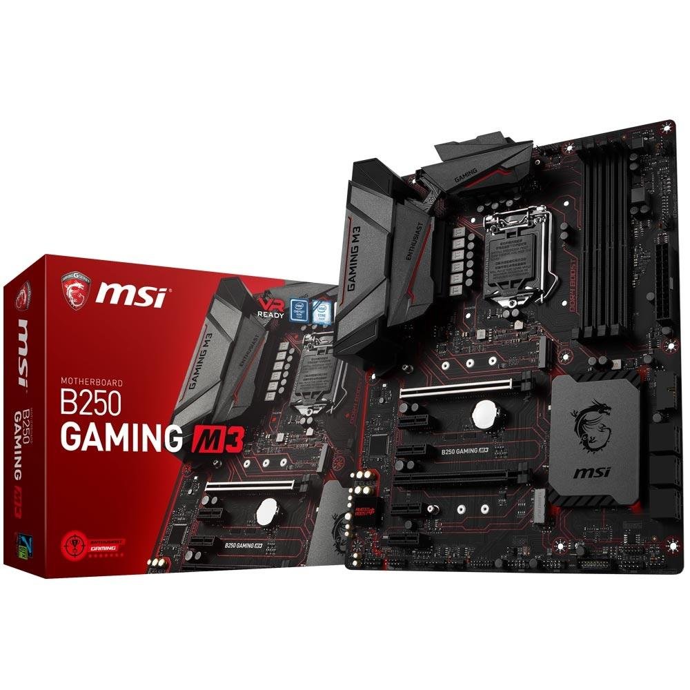 Placa-Mãe MSI p/ Intel LGA 1151 ATX B250 GAMING M3 DDR4 Placa-Mãe MSI p/ Intel LGA 1151 ATX B250 GAMING M3 DDR4