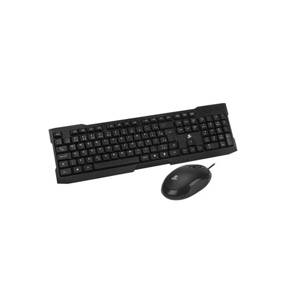 Kit Teclado e Mouse Office 5+ KC-500, ABNT2, Plug and Play, Preto - 015-0069