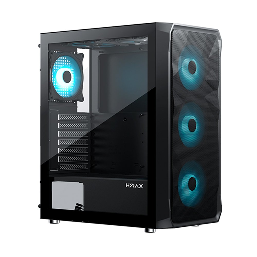Gabinete Gamer Hyrax Tower HGB230, Mid Tower, ATX, Lateral Em Vidro Temperado, Preto - HGB230B