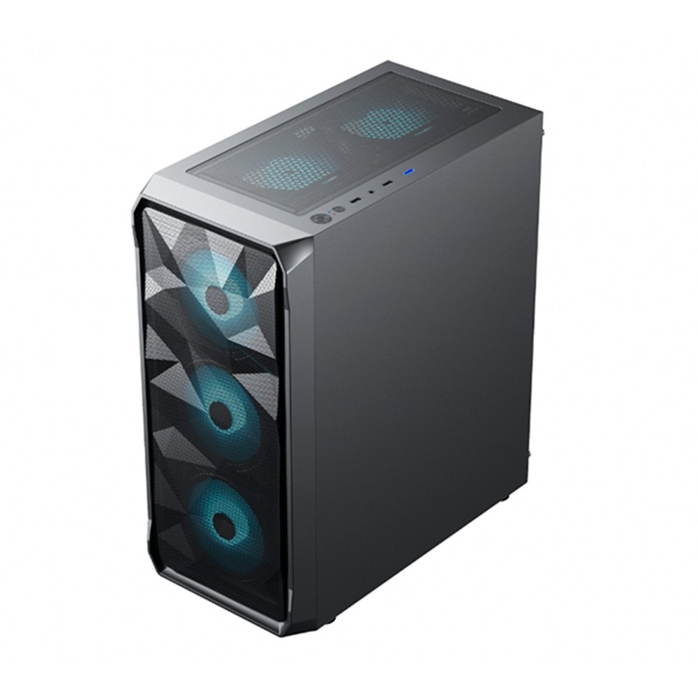 Gabinete Gamer Hyrax Tower HGB230, Mid Tower, ATX, Lateral Em Vidro Temperado, Preto - HGB230B