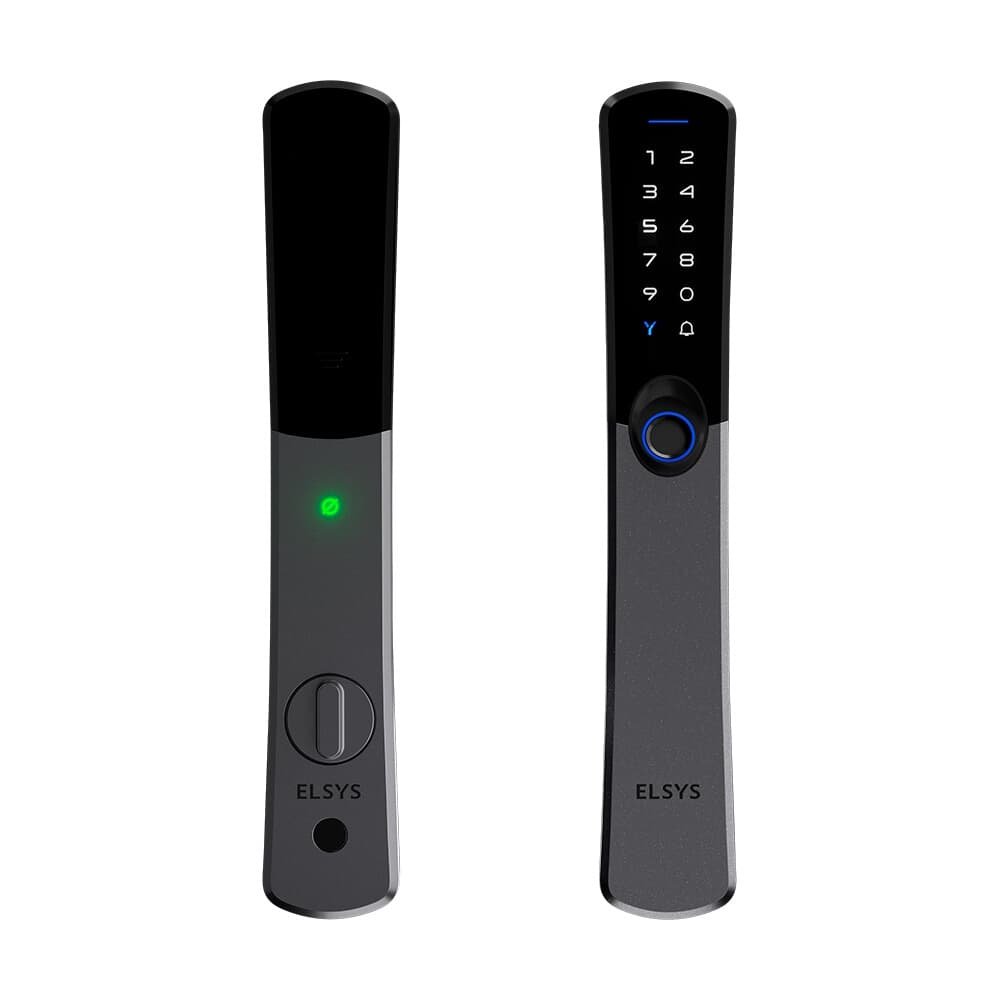 Fechadura Digital De Embutir Elsys ESF-DE6100I Samba Wi-Fi Biometria Preto