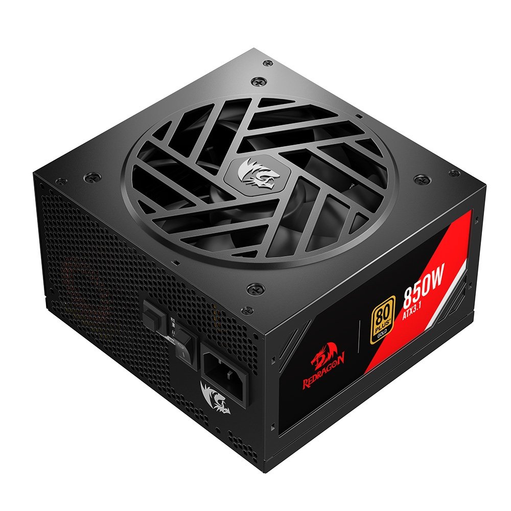 Fonte Gamer Redragon RGMS, 850W Master, 80 Plus, Gold, Preto Gc-ms01
