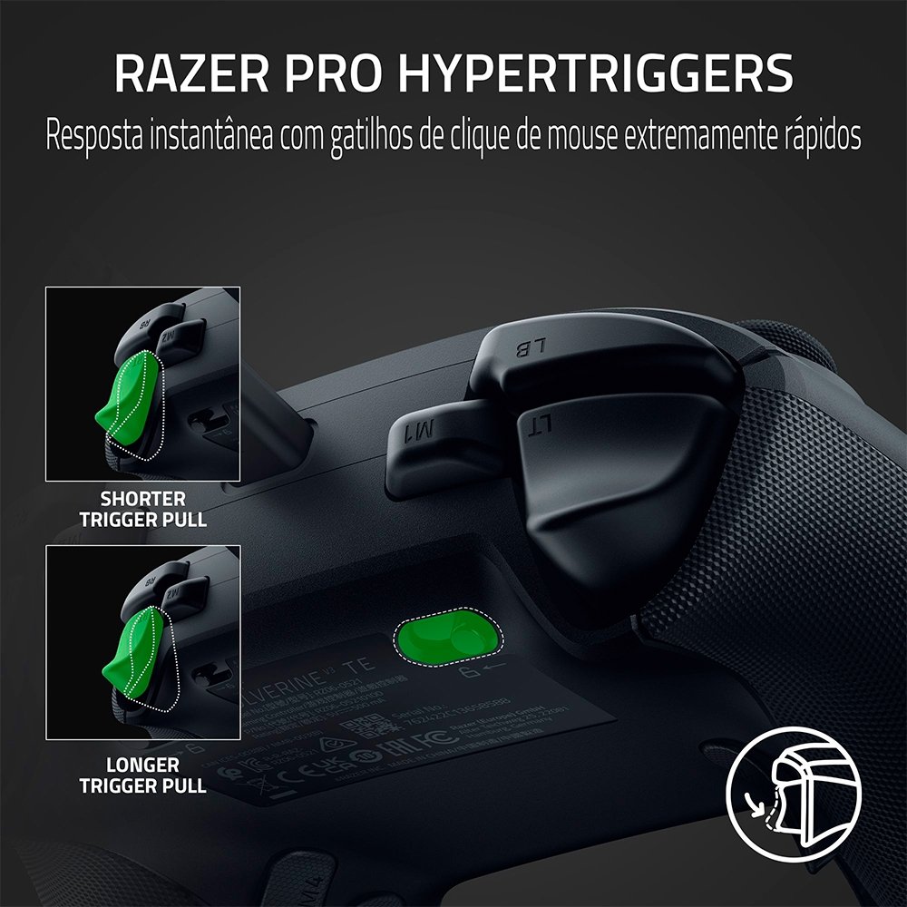 Controle Razer Wolverine V3 Tournament Edition, Xbox Series X ou S e PC, Com Fio, Preto - RZ0605210100 Controle Razer Wolverine V3 Tournament Edition, Xbox Series X ou S e PC, Com Fio, Preto - RZ0605210100
