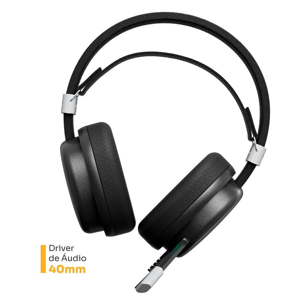 Headset Gamer Husky Permafrost, USB, 7.1 surround, Driver 40mm, Microfone Omnidirecional, Cabo 2m, Preto - KGHG150 Headset Gamer Husky Permafrost, USB, 7.1 surround, Driver 40mm, Microfone Omnidirecional, Cabo 2m, Preto - KGHG150