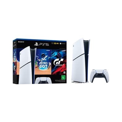 Console Sony PlayStation 5 Slim, Edição Digital, SSD 1TB, Controle Sem Fio DualSense + 2 J... Console Sony PlayStation 5 Slim, Edição Digital, SSD 1TB, Controle Sem Fio DualSense + 2 J...