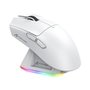 Mouse Gamer sem Fio Attack Shark X11 com Base de Carregamento Magnético RGB, Tri-Mode, 22.000 DPI, Sensor Óptico PAW3311, 5 Botões - Branco