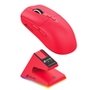 Mouse Gamer sem Fio Attack Shark X6 Ultraleve com Base de Carregamento Magnético RGB, Tri-Mode, 26.000 DPI, Sensor Óptico PAW3395, 7 Botões Programáveis - Vermelho