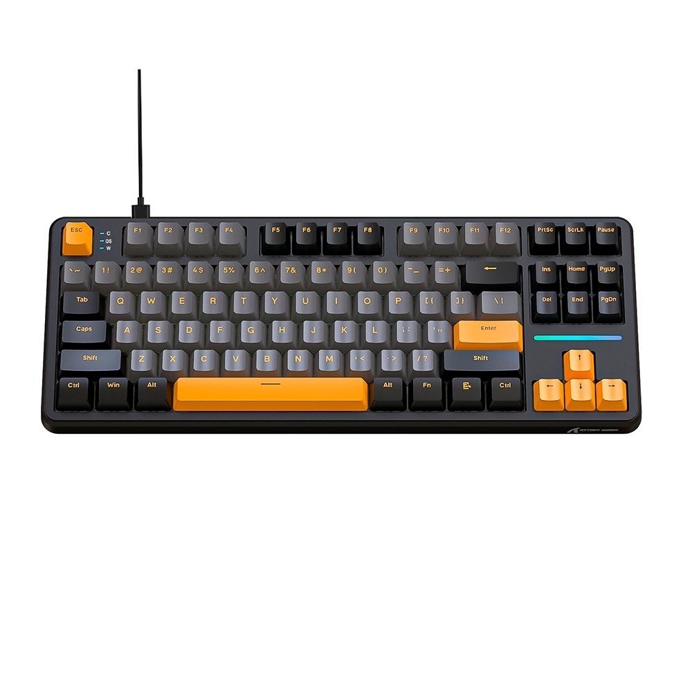 Teclado Attack Shark X87 Star Black RGB | KaBuM!