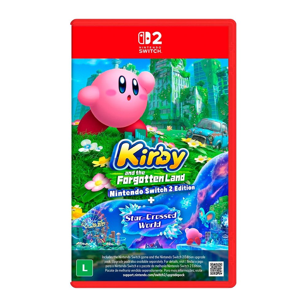 Jogo Kirby and the Forgotten Land + Star-Crossed World, Para Nintendo Switch 2 - NBSPARZGB Jogo Kirby and the Forgotten Land + Star-Crossed World, Para Nintendo Switch 2 - NBSPARZGB