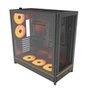 Gabinete Gamer Montech HS01 Pro, Mid-Tower, ATX, Vidro Temperado, 5x FANs, Preto - HS01PROBK