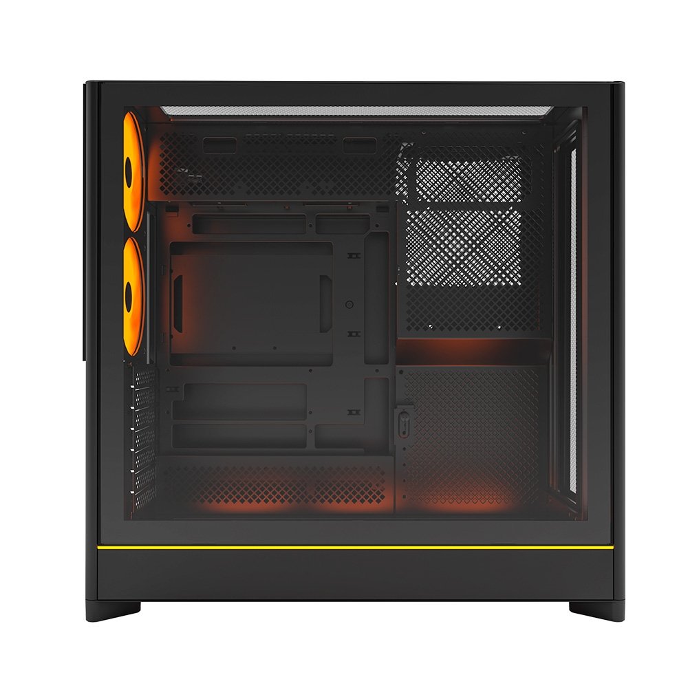 Gabinete Gamer Montech HS01 Pro, Mid-Tower, ATX, Vidro Temperado, 5x FANs, Preto - HS01PROBK Gabinete Gamer Montech HS01 Pro, Mid-Tower, ATX, Vidro Temperado, 5x FANs, Preto - HS01PROBK