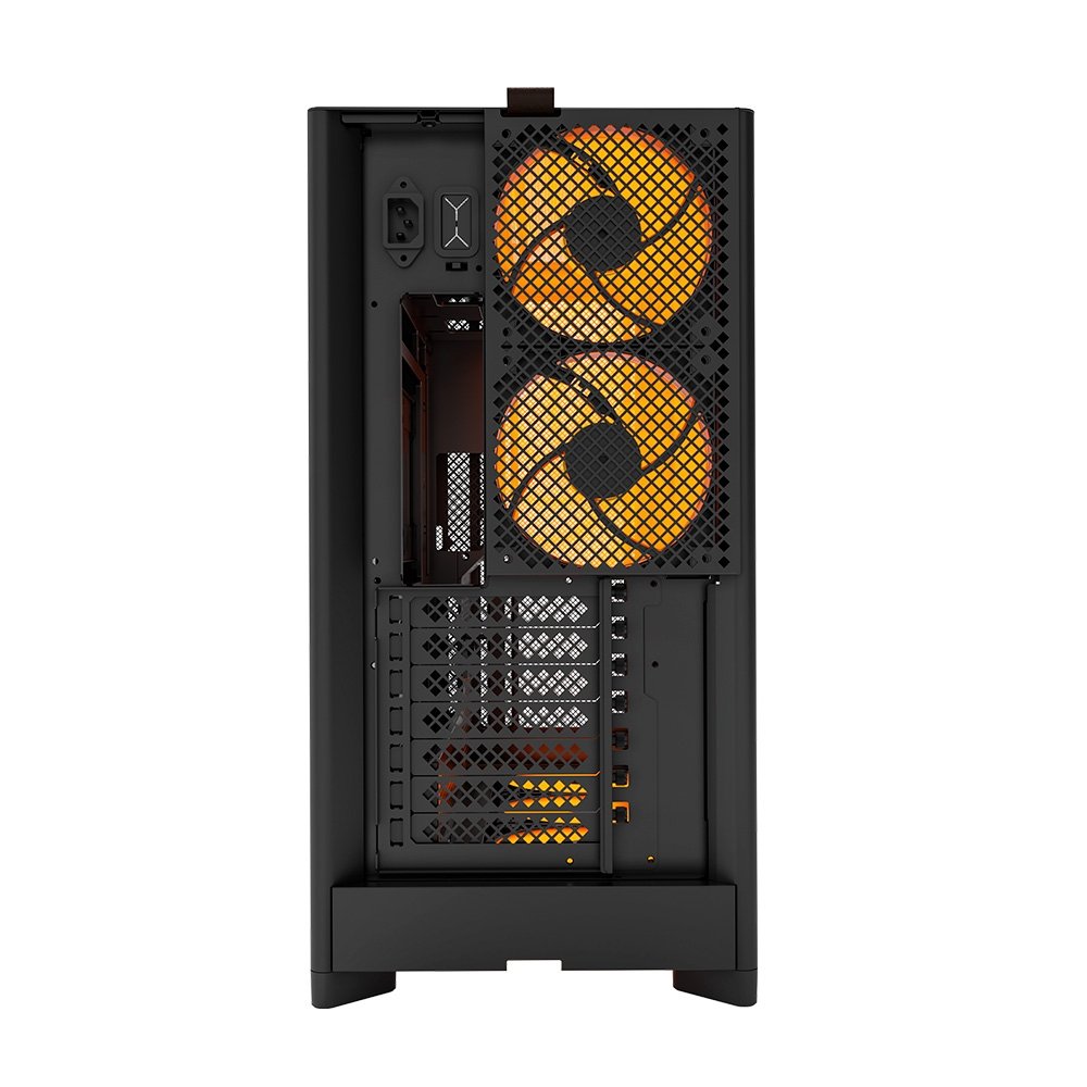 Gabinete Gamer Montech HS01 Pro, Mid-Tower, ATX, Vidro Temperado, 5x FANs, Preto - HS01PROBK Gabinete Gamer Montech HS01 Pro, Mid-Tower, ATX, Vidro Temperado, 5x FANs, Preto - HS01PROBK