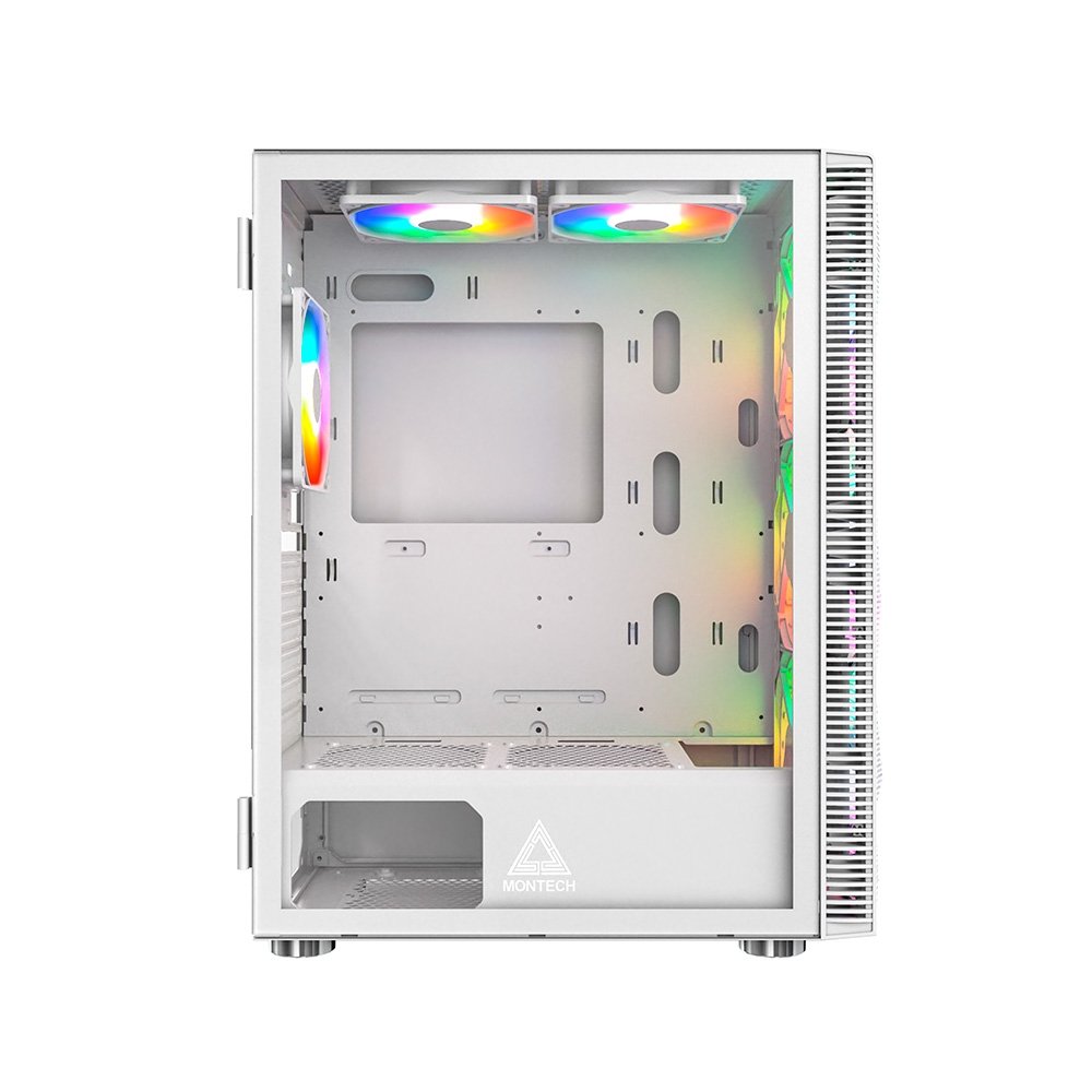 Gabinete Gamer Montech X3 Mesh, Mid-Tower, ATX, Painel Frontal em Mesh, Com 6X Fans, Branco - X3MESHWH Gabinete Gamer Montech X3 Mesh, Mid-Tower, ATX, Painel Frontal em Mesh, Com 6X Fans, Branco - X3MESHWH