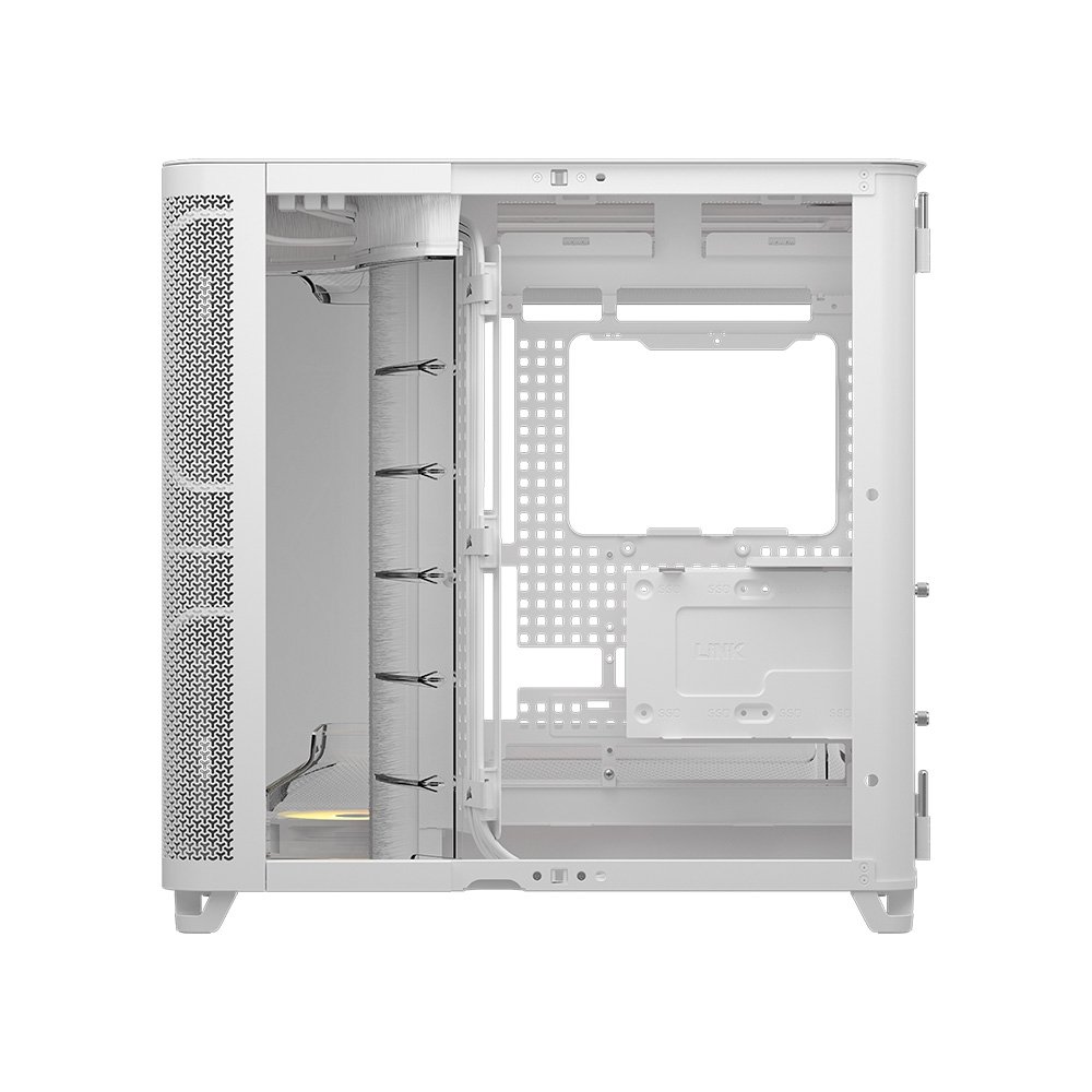 Gabinete Gamer Corsair AIR 5400, Mid-Tower, E-ATX, RS-R ARGB, 3x Fans, Lateral e Frontal em Vidro Temperado, Branco - CC-9011319-WW Gabinete Gamer Corsair AIR 5400, Mid-Tower, E-ATX, RS-R ARGB, 3x Fans, Lateral e Frontal em Vidro Temperado, Branco - CC-9011319-WW