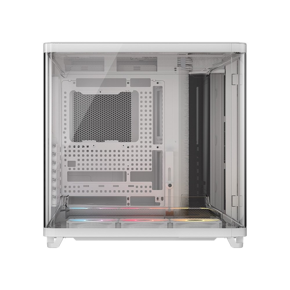 Gabinete Gamer Corsair AIR 5400, Mid-Tower, E-ATX, RS-R ARGB, 3x Fans, Lateral e Frontal em Vidro Temperado, Branco - CC-9011319-WW Gabinete Gamer Corsair AIR 5400, Mid-Tower, E-ATX, RS-R ARGB, 3x Fans, Lateral e Frontal em Vidro Temperado, Branco - CC-9011319-WW